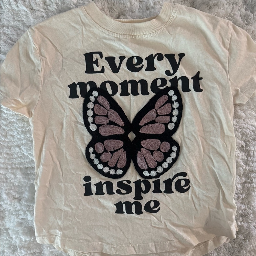 Zara Kids Cream Graphic T-Shirt